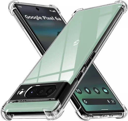 Google Pixel 6a Hoesje Schokbestendig Dun TPU Back Cover Transparant afbeelding 5