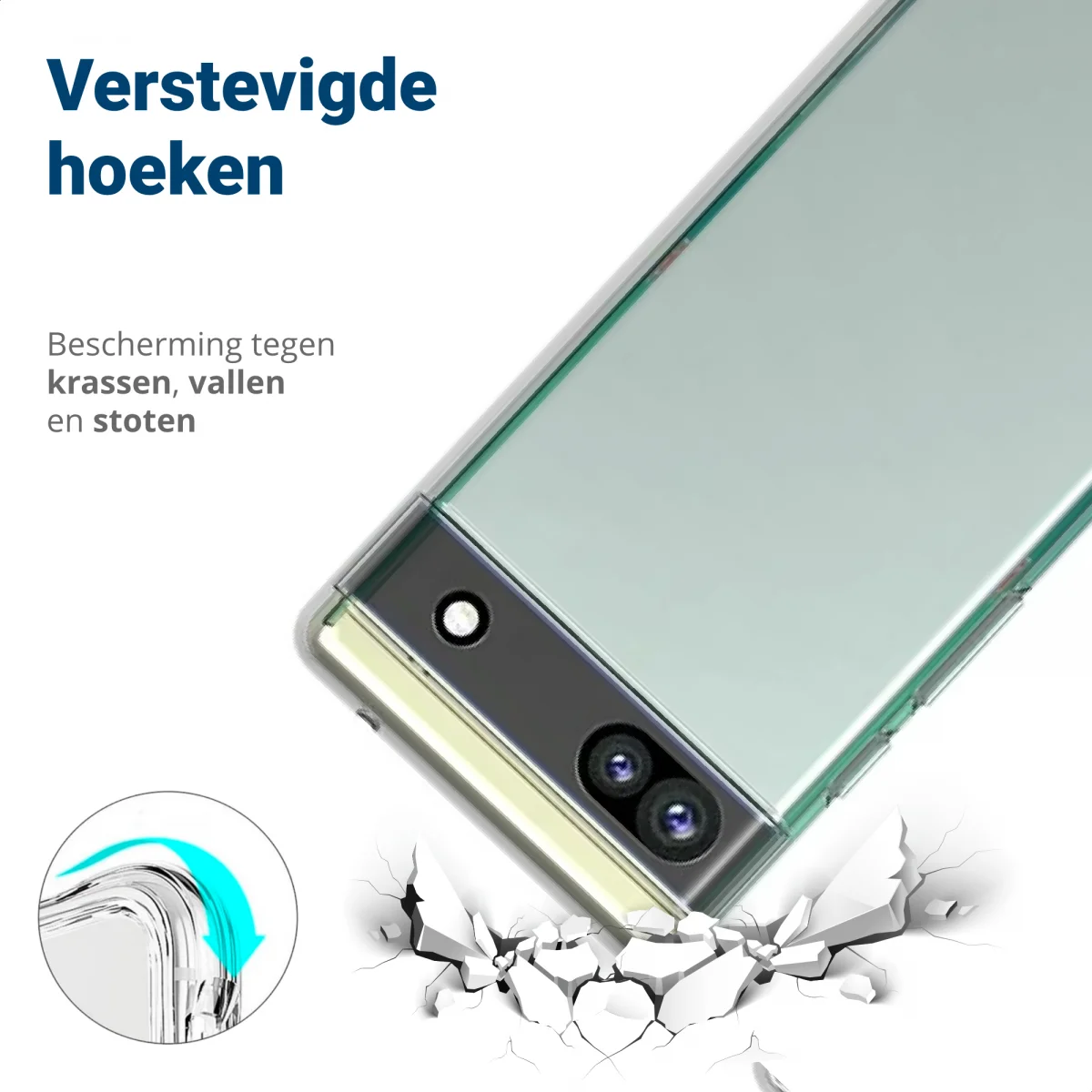 Google Pixel 6a Hoesje Schokbestendig Dun TPU Back Cover Transparant afbeelding 6