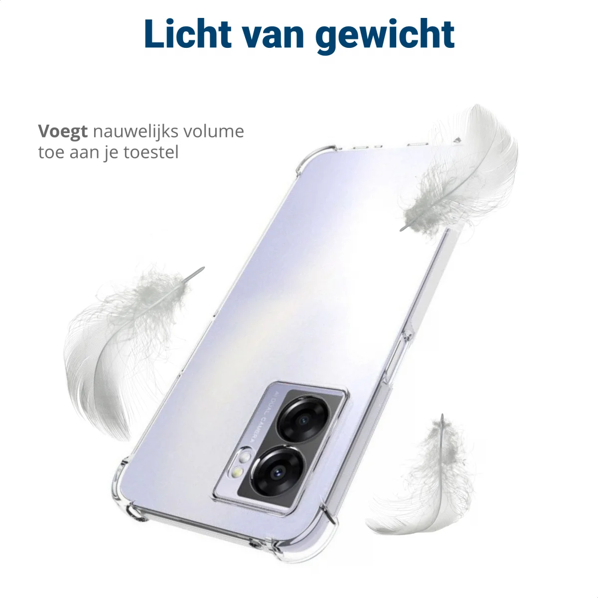 Oppo A57 / A77 Hoesje Schokbestendig en Dun TPU Back Cover Transparant afbeelding 5