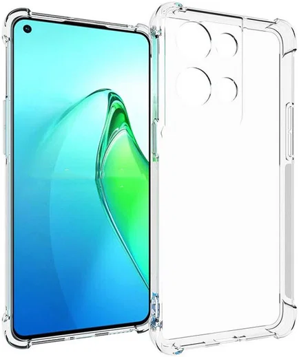 Oppo Reno 8 Pro Hoesje Schokbestendig Dun TPU Back Cover Transparant afbeelding 1