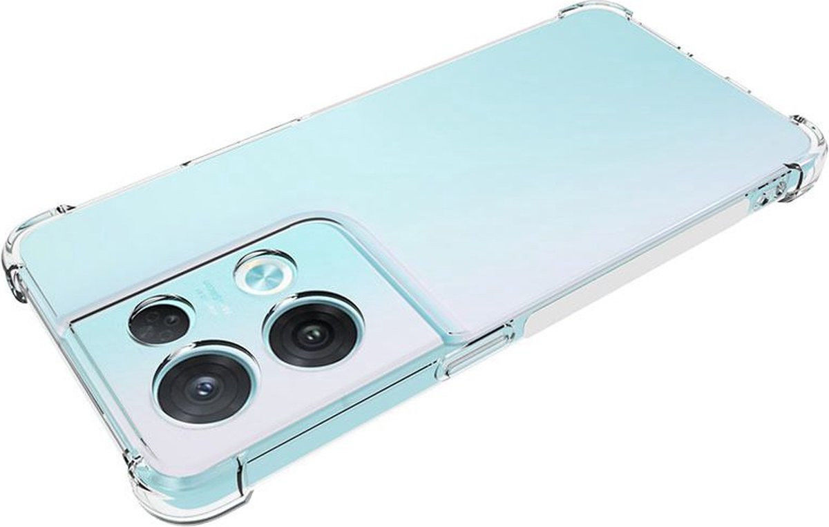 Oppo Reno 8 Pro Hoesje Schokbestendig Dun TPU Back Cover Transparant afbeelding 13