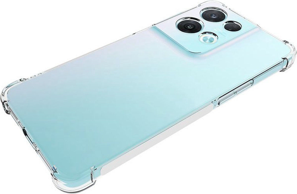 Oppo Reno 8 Pro Hoesje Schokbestendig Dun TPU Back Cover Transparant afbeelding 14