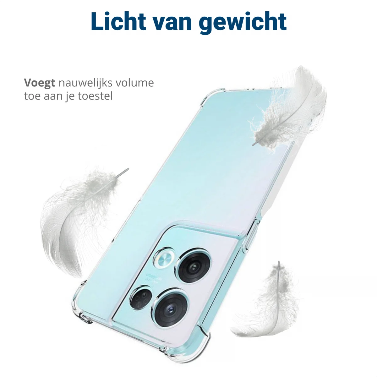Oppo Reno 8 Pro Hoesje Schokbestendig Dun TPU Back Cover Transparant afbeelding 6