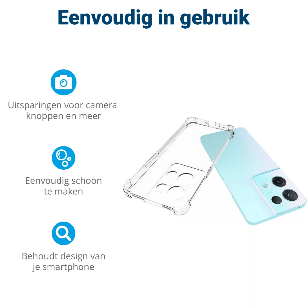 Oppo Reno 8 Pro Hoesje Schokbestendig Dun TPU Back Cover Transparant afbeelding 8