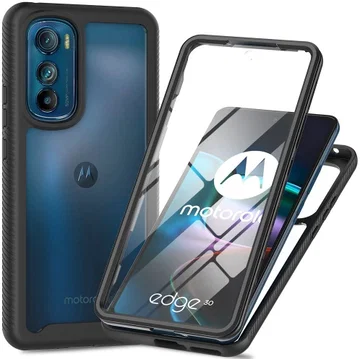 Motorola Edge 30 Hoesje Full Protect 360° Cover Hybride Zwart