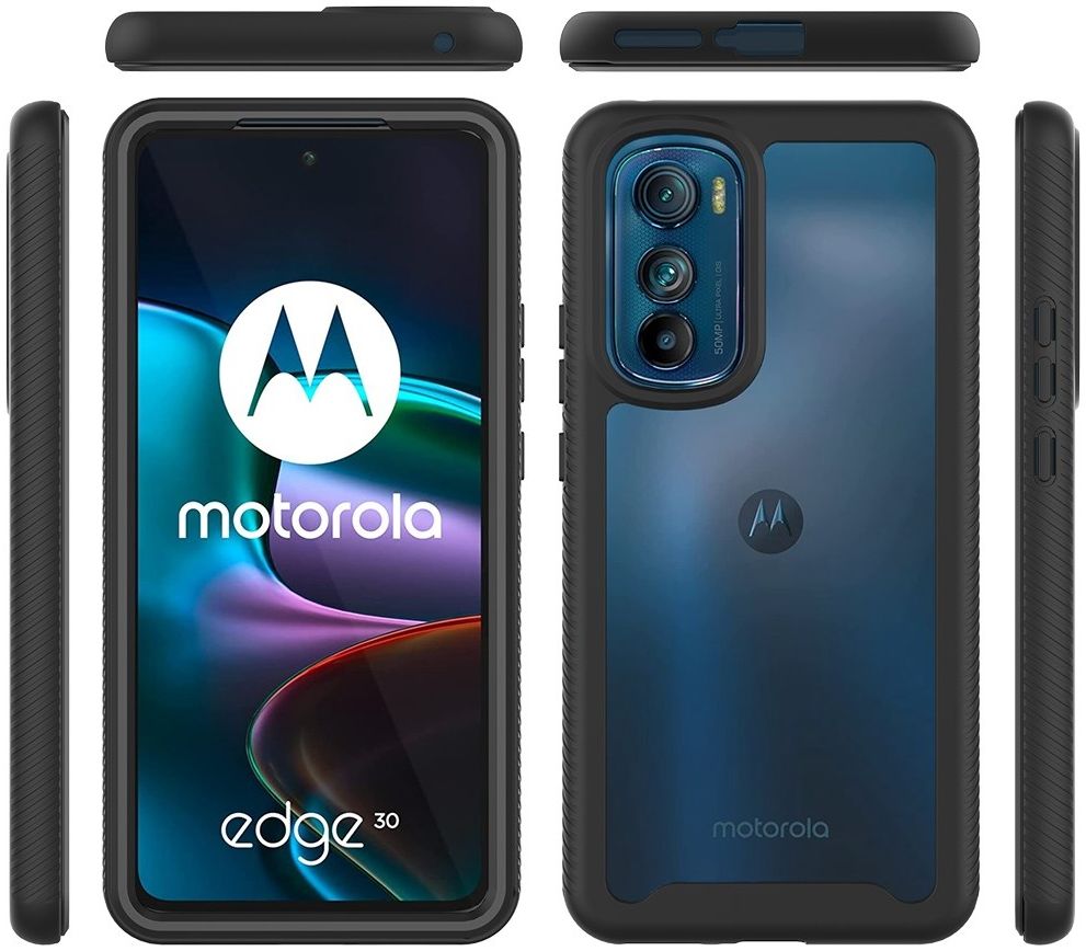 Motorola Edge 30 Hoesje Full Protect 360° Cover Hybride Zwart afbeelding 8