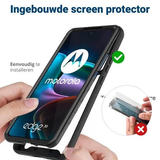 Motorola Edge 30 Hoesje Full Protect 360° Cover Hybride Blauw afbeelding 6