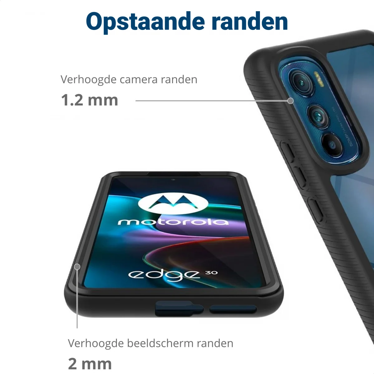 Motorola Edge 30 Hoesje Full Protect 360° Cover Hybride Blauw afbeelding 7