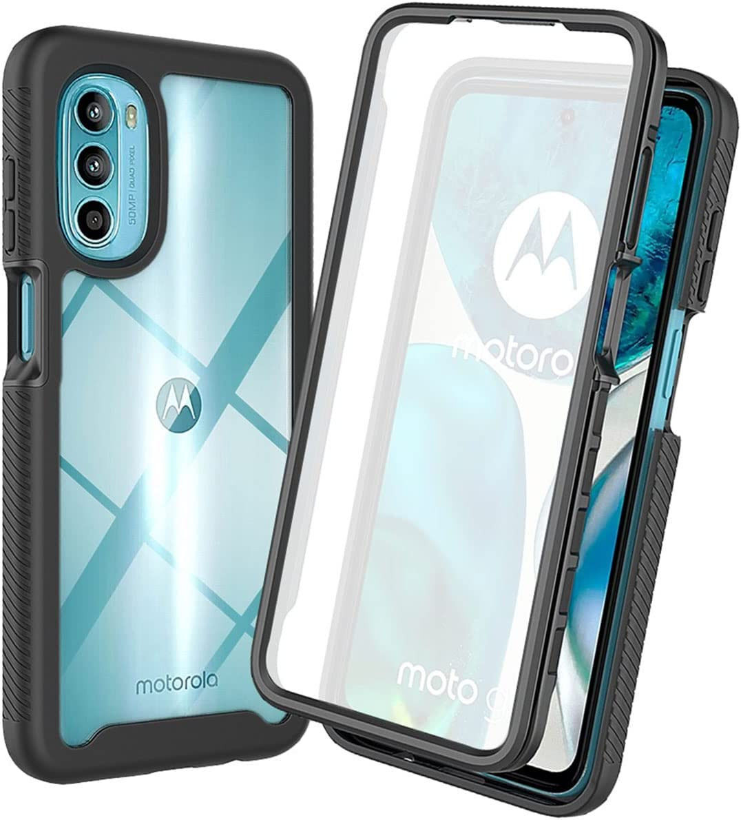 Motorola Moto G82 Hoesje Full Protect 360° Cover Hybride Zwart afbeelding 1