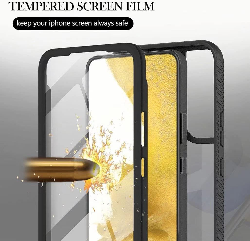 Motorola Moto G82 Hoesje Full Protect 360° Cover Hybride Zwart afbeelding 9