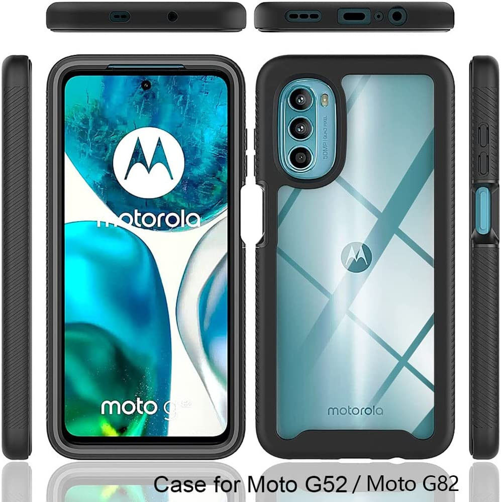 Motorola Moto G82 Hoesje Full Protect 360° Cover Hybride Zwart afbeelding 10