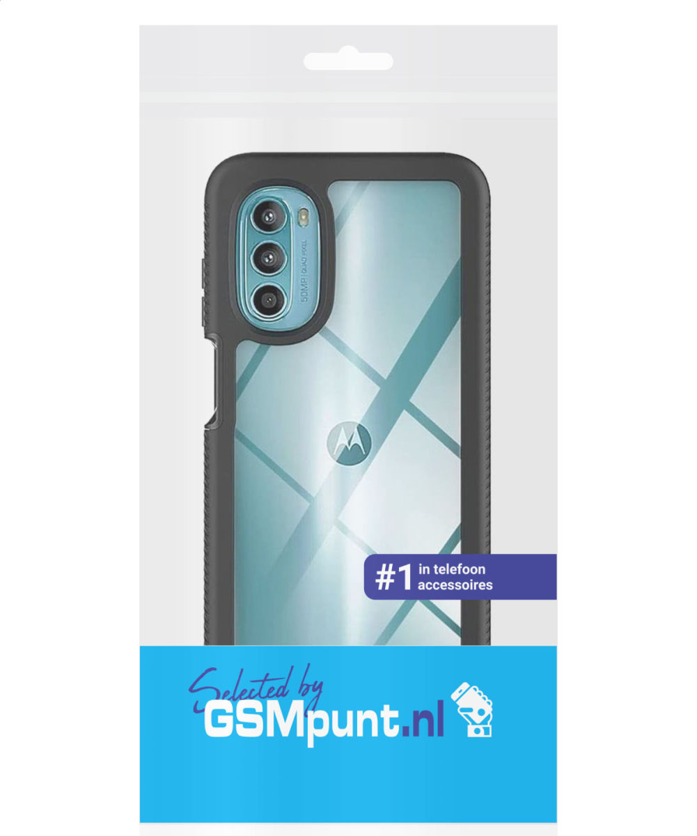 Motorola Moto G82 Hoesje Full Protect 360° Cover Hybride Zwart afbeelding 11