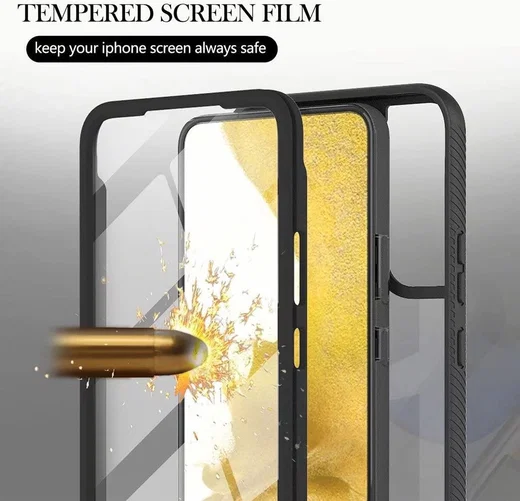 Motorola Moto G82 Hoesje Full Protect 360° Cover Hybride Blauw afbeelding 8