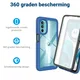 Motorola Moto G82 Hoesje Full Protect 360° Cover Hybride Blauw afbeelding 2