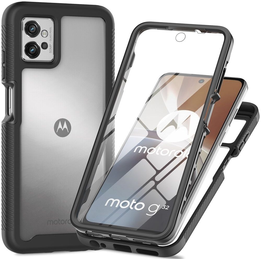 Motorola Moto G32 Hoesje Full Protect 360° Cover Hybride Zwart afbeelding 1