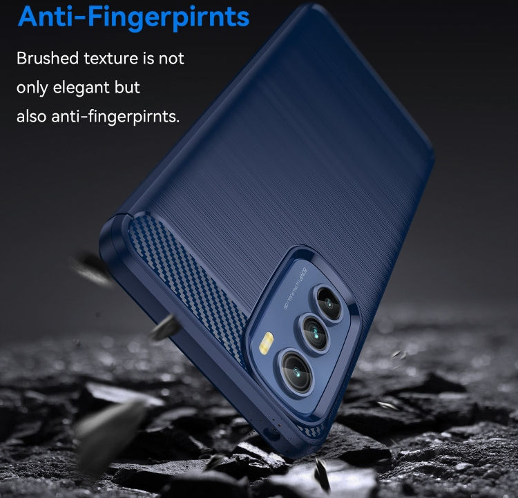 Motorola Edge 30 Hoesje Geborsteld TPU Flexibele Back Cover Blauw afbeelding 4