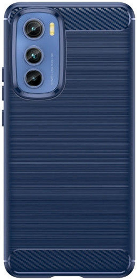 Motorola Edge 30 Hoesje Geborsteld TPU Flexibele Back Cover Blauw afbeelding 2