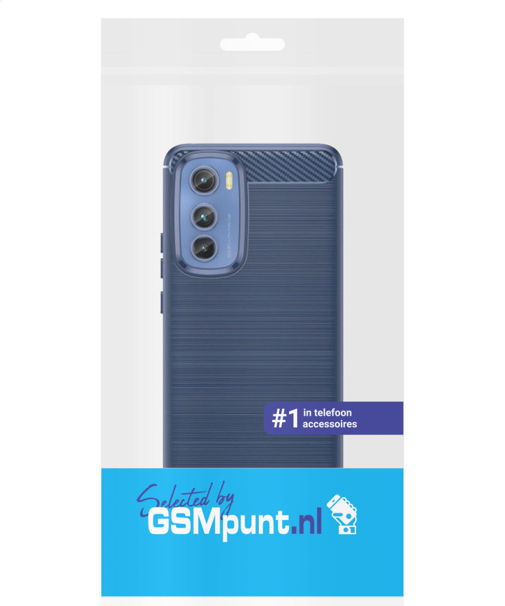 Motorola Edge 30 Hoesje Geborsteld TPU Flexibele Back Cover Blauw afbeelding 8