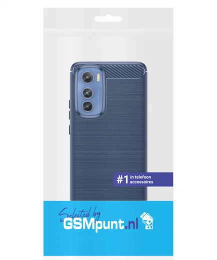 Motorola Edge 30 Hoesje Geborsteld TPU Flexibele Back Cover Blauw afbeelding 8