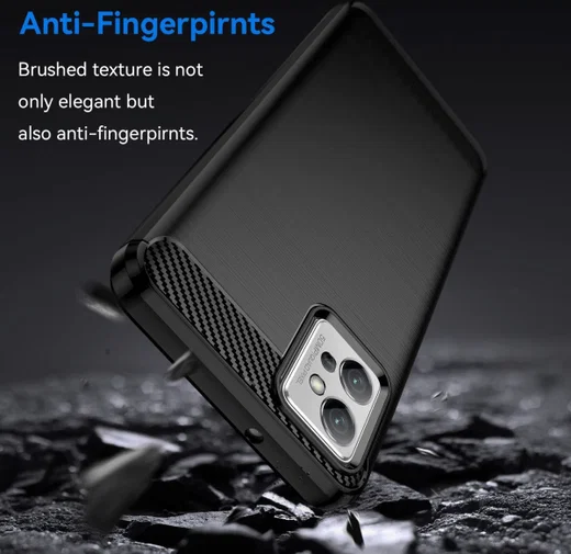 Motorola Moto G32 Hoesje Geborsteld TPU Flexibele Back Cover Zwart afbeelding 5