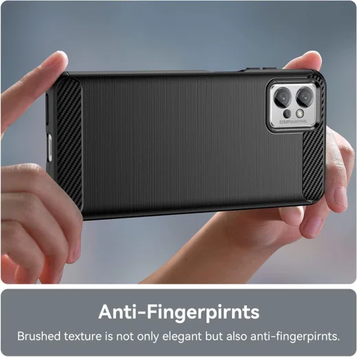 Motorola Moto G32 Hoesje Geborsteld TPU Flexibele Back Cover Zwart afbeelding 8