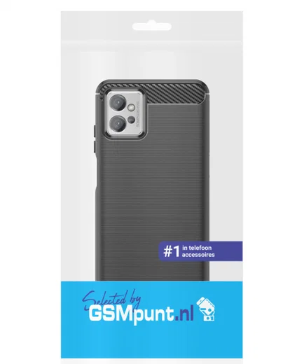 Motorola Moto G32 Hoesje Geborsteld TPU Flexibele Back Cover Zwart afbeelding 10
