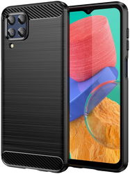 Samsung Galaxy M33 Hoesje Geborsteld TPU Flexibele Back Cover Zwart afbeelding