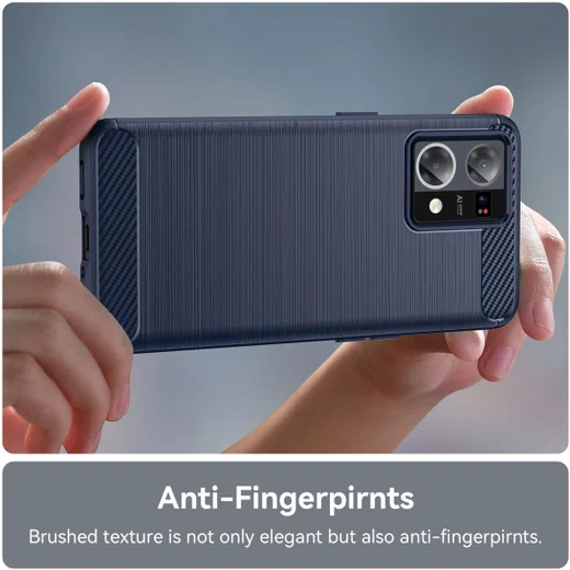 Oppo Reno 7 Hoesje Geborsteld TPU Flexibele Back Cover Blauw afbeelding 6