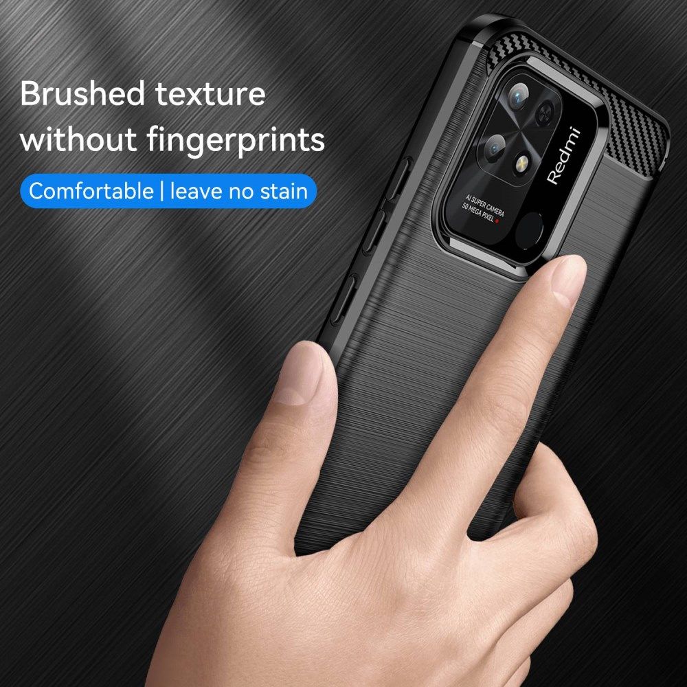 Xiaomi Redmi 10C Hoesje Geborsteld TPU Flexibele Back Cover Zwart afbeelding 7