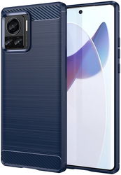 Motorola Edge 30 Ultra Hoesje Geborsteld TPU Back Cover Blauw afbeelding