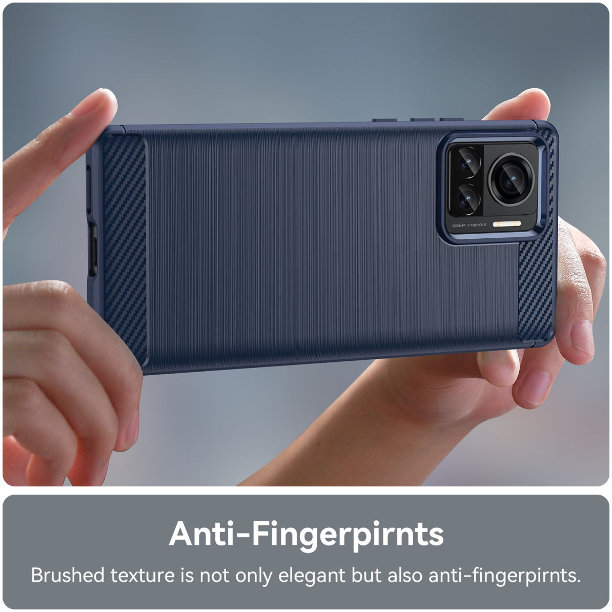 Motorola Edge 30 Ultra Hoesje Geborsteld TPU Back Cover Blauw afbeelding 6