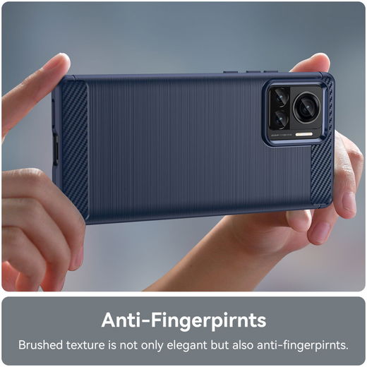 Motorola Edge 30 Ultra Hoesje Geborsteld TPU Back Cover Blauw afbeelding 6