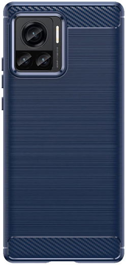 Motorola Edge 30 Ultra Hoesje Geborsteld TPU Back Cover Blauw afbeelding 2
