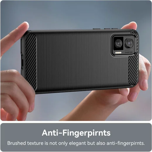 Motorola Edge 30 Neo Hoesje Geborsteld TPU Flexibele Back Cover Zwart afbeelding 2