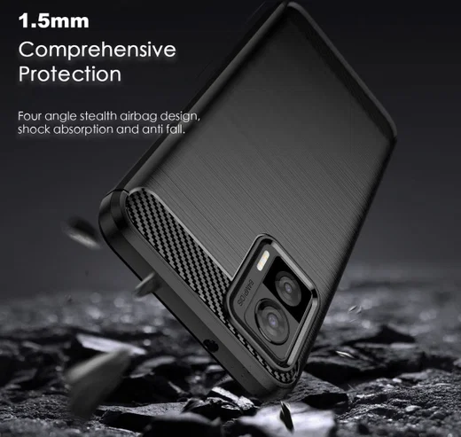 Motorola Edge 30 Neo Hoesje Geborsteld TPU Flexibele Back Cover Zwart afbeelding 4