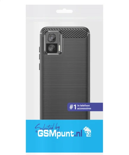 Motorola Edge 30 Neo Hoesje Geborsteld TPU Flexibele Back Cover Zwart afbeelding 6