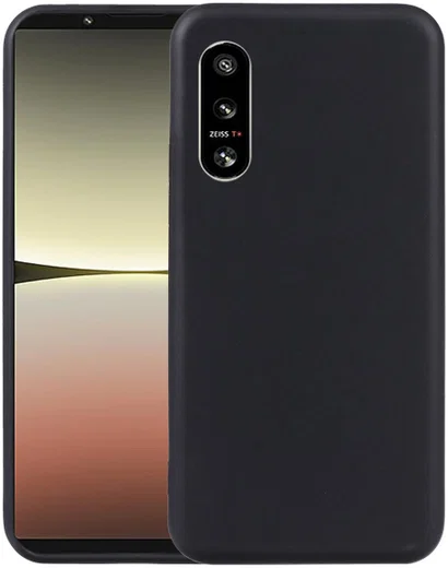 Sony Xperia 5 IV Hoesje Dun TPU Matte Back Cover Zwart afbeelding 2