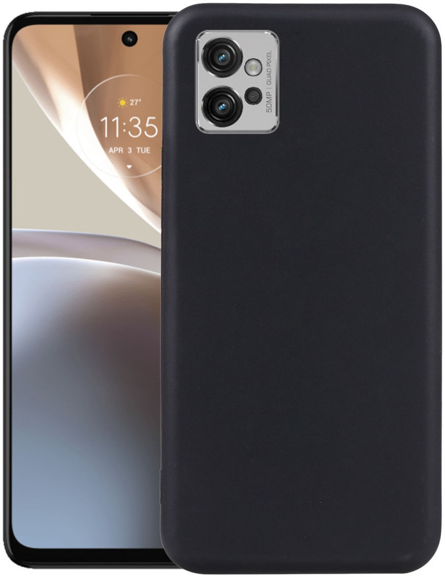 Motorola Moto G32 Hoesje Dun TPU Matte Back Cover Zwart afbeelding 1