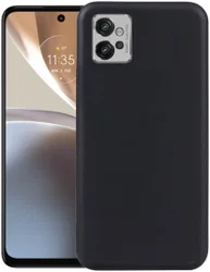 Motorola Moto G32 Hoesje Dun TPU Matte Back Cover Zwart afbeelding