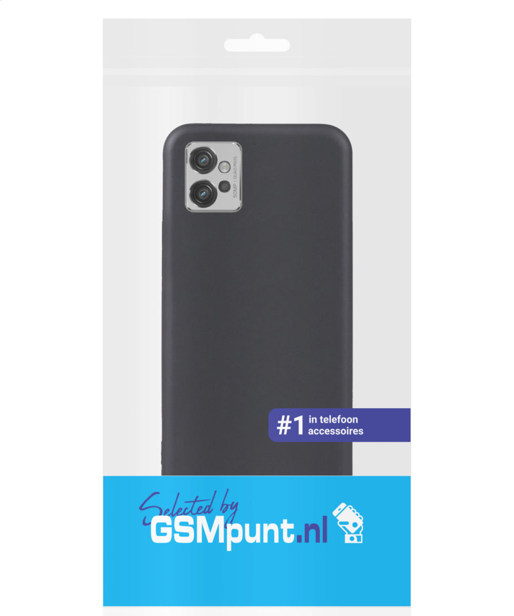 Motorola Moto G32 Hoesje Dun TPU Matte Back Cover Zwart afbeelding 5