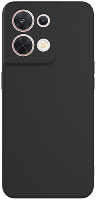 Oppo Reno 8 Hoesje Dun TPU Matte Back Cover Zwart afbeelding 2