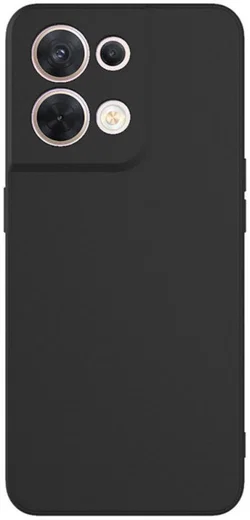 Oppo Reno 8 Hoesje Dun TPU Matte Back Cover Zwart afbeelding 2