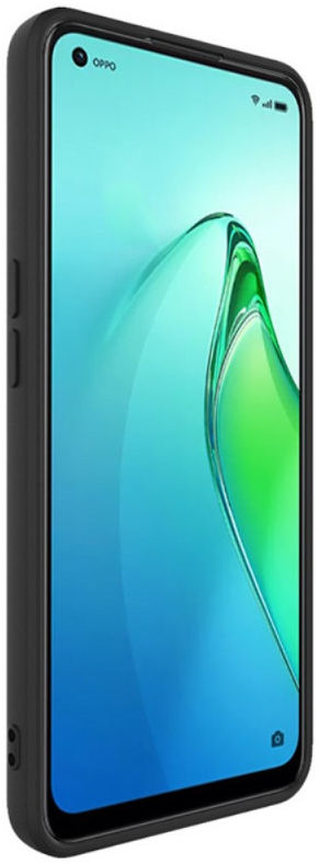 Oppo Reno 8 Hoesje Dun TPU Matte Back Cover Zwart afbeelding 3