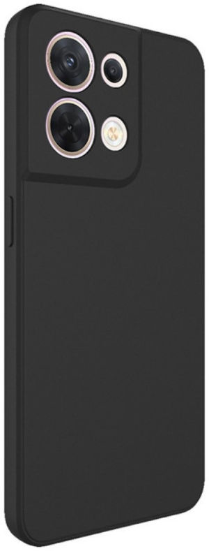 Oppo Reno 8 Hoesje Dun TPU Matte Back Cover Zwart afbeelding 4