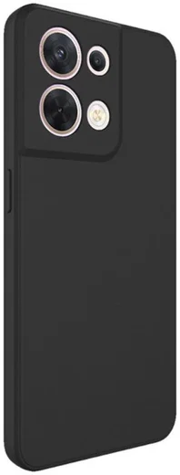 Oppo Reno 8 Hoesje Dun TPU Matte Back Cover Zwart afbeelding 4