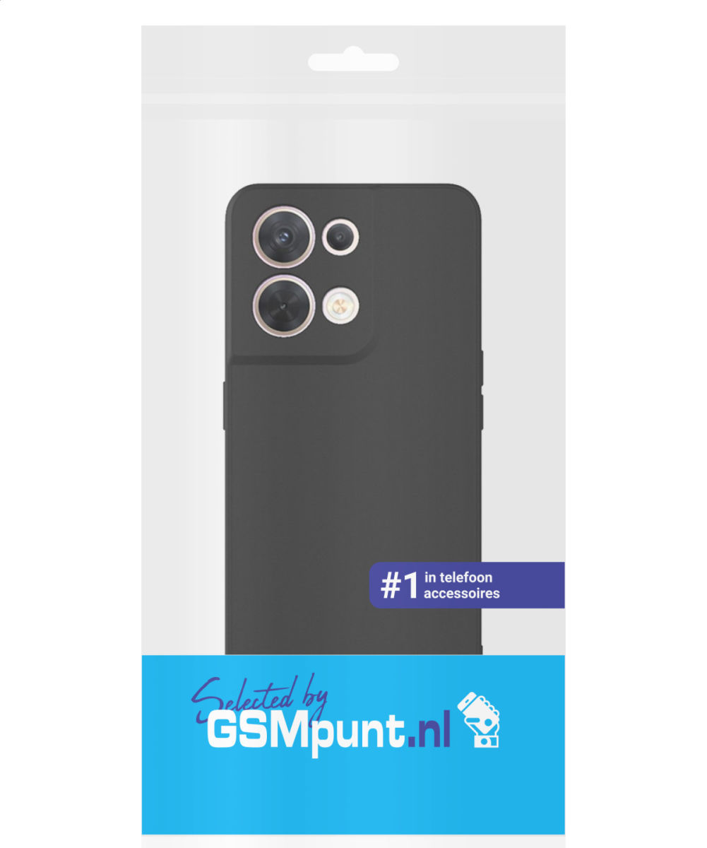 Oppo Reno 8 Hoesje Dun TPU Matte Back Cover Zwart afbeelding 6