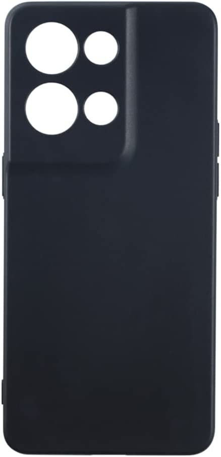 Oppo Reno 8 Pro Hoesje Dun TPU Matte Back Cover Zwart afbeelding 2