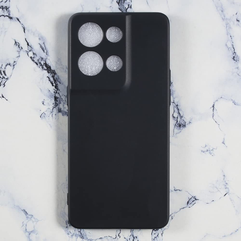 Oppo Reno 8 Pro Hoesje Dun TPU Matte Back Cover Zwart afbeelding 5