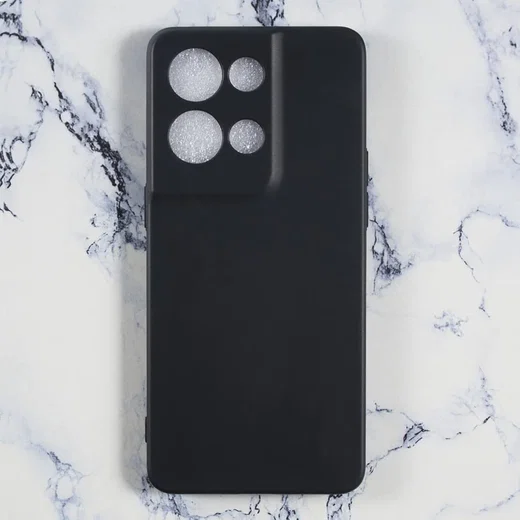 Oppo Reno 8 Pro Hoesje Dun TPU Matte Back Cover Zwart afbeelding 5