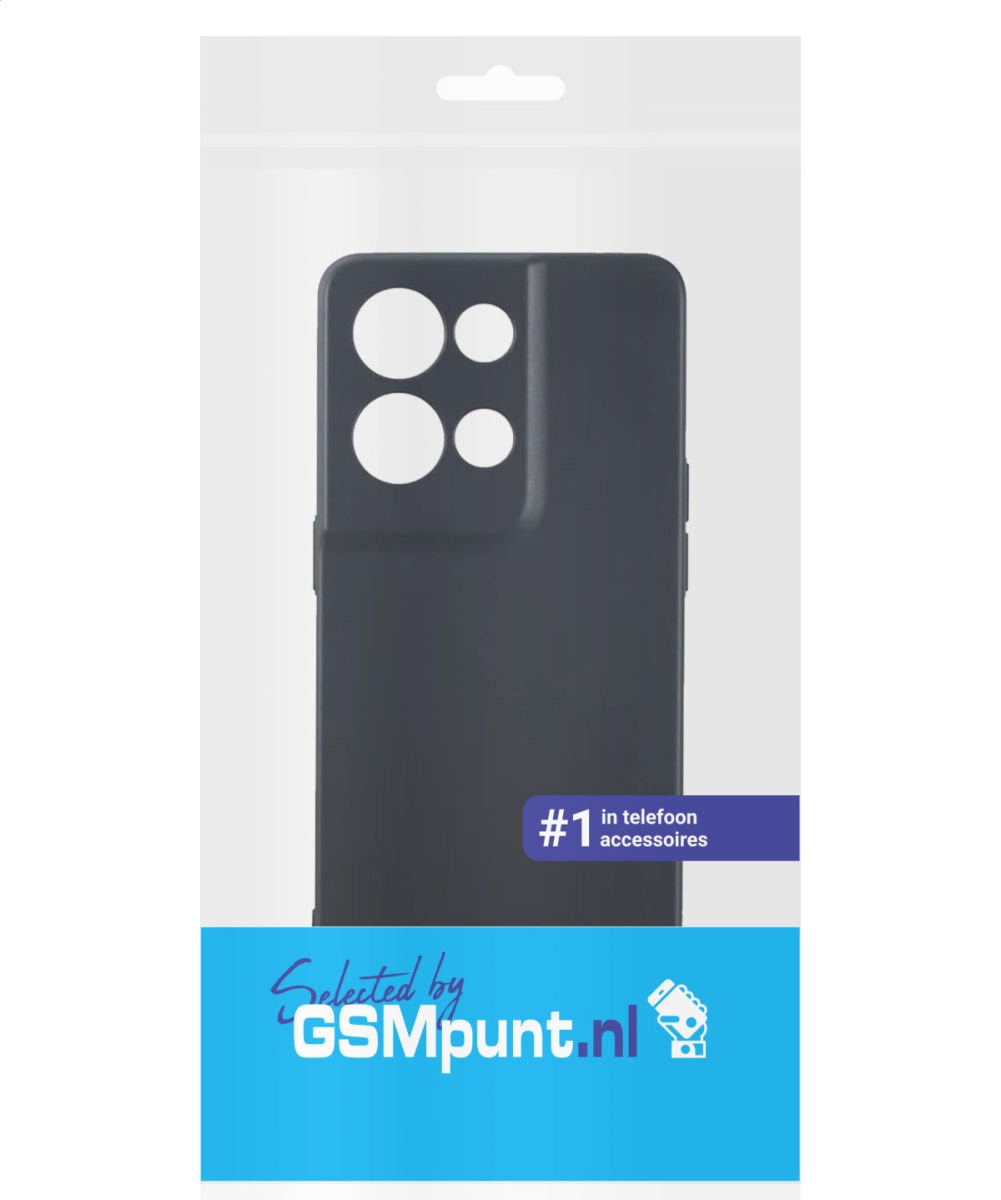 Oppo Reno 8 Pro Hoesje Dun TPU Matte Back Cover Zwart afbeelding 6